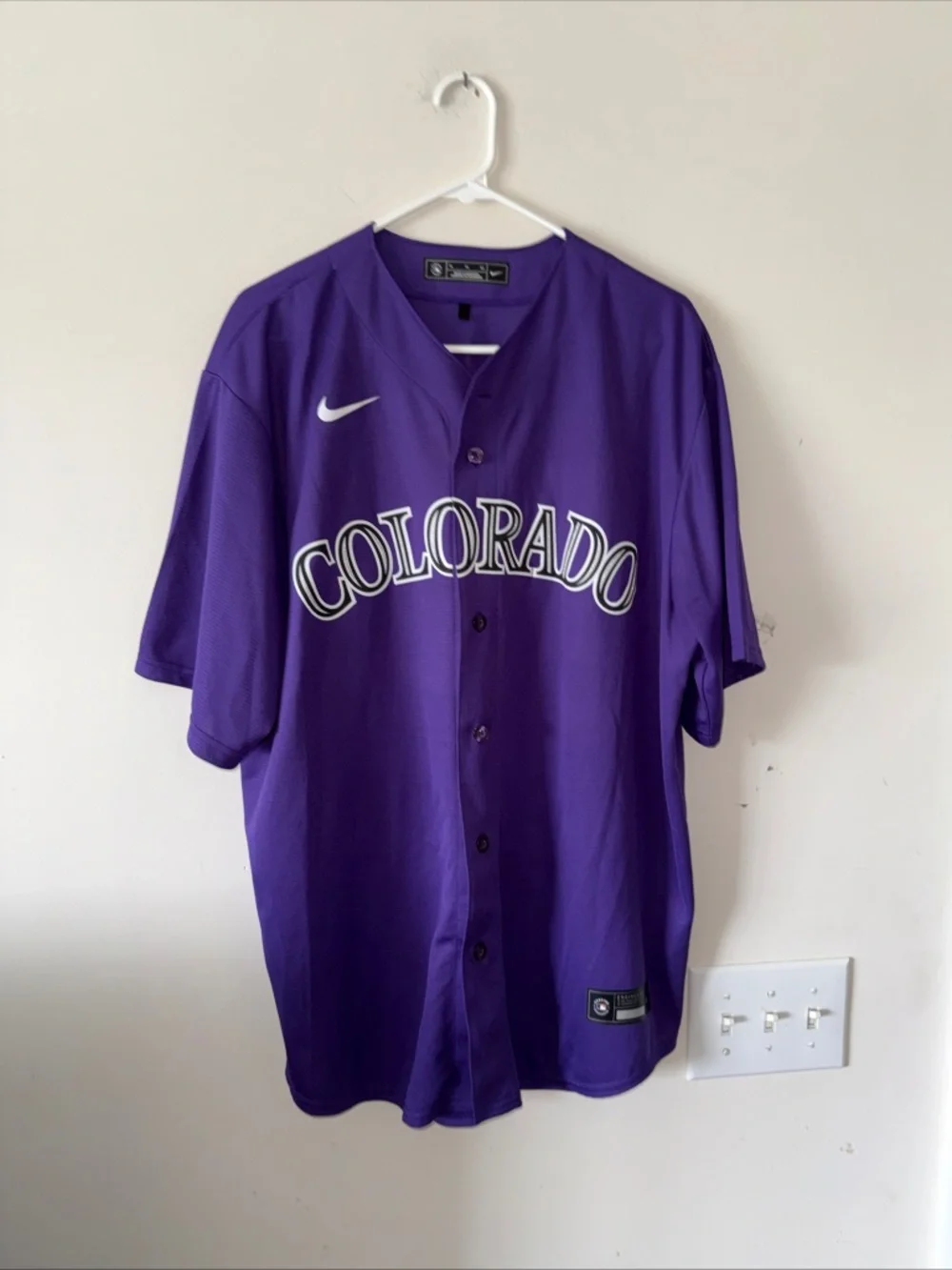 Men's Nike Kris Bryant #23 Colorado Rockies Alt MLB Jersey Sz XL - Purple RARE